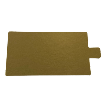 Podkład bankietowy do monoporcji prostokątny z uchwytem 12x7 cm złoty