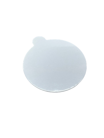 Podkład bankietowy do monoporcji okrągły z uchwytem 10 cm biały