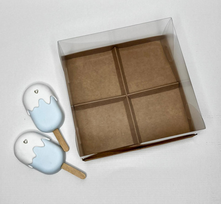 Pudełko na monoporcje 19x19x8 cm eco kraft