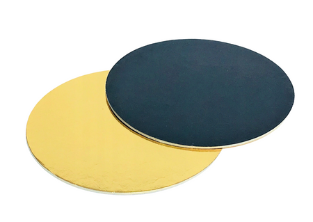 Podkład pod tort okrągły 22 cm 2400g złoto-czarny