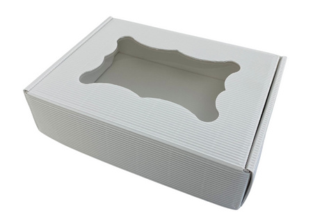 Pudełko na ciastka z okienkiem ECO 20x15x5 cm białe