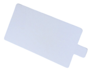 Podkład bankietowy do monoporcji prostokątny z uchwytem 12x7 cm biały