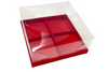 Pudełko na monoporcje 19x19x8 cm czerwone