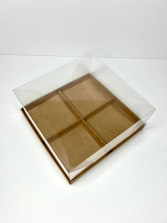 Pudełko na monoporcje 19x19x8 cm eco kraft