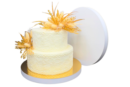 Podkład pod tort styrodurowy Ø 22 cm złoty