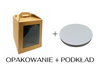Zestaw opakowanie na tort 26x26x32 z okienkiem kraft + podkład styrodurowy 26 cm