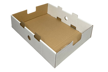 Pudełko na muffiny z wiekiem 43x32x10 cm  białe 