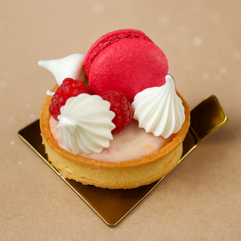 Podkład bankietowy do monoporcji kwadratowy z uchwytem 8x8 cm złoty