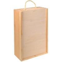 Skrzynka na 2 wina drewniana