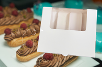 Pudełko na 4 eklery 20x17,5x6 cm białe