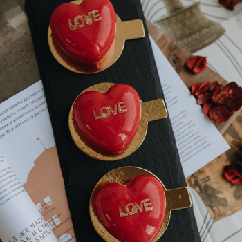 Podkład bankietowy do monoporcji okrągły z uchwytem 8 cm złoty