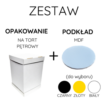 Zestaw: Opakowanie 41x41x45 cm + Podkład MDF 40 cm